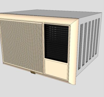 窗式壁挂式空调SU模型下载_sketchup草图大师SKP模型