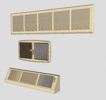 家用空调通风口SU模型下载_sketchup草图大师SKP模型