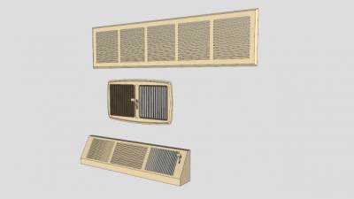 家用空调通风口SU模型下载_sketchup草图大师SKP模型