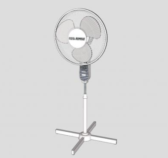 凉爽微风落地扇SU模型下载_sketchup草图大师SKP模型