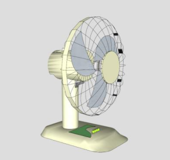 台式电风扇SU模型下载_sketchup草图大师SKP模型