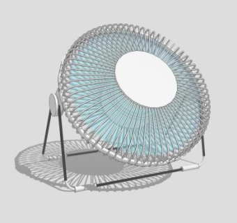 办公USB电风扇SU模型下载_sketchup草图大师SKP模型