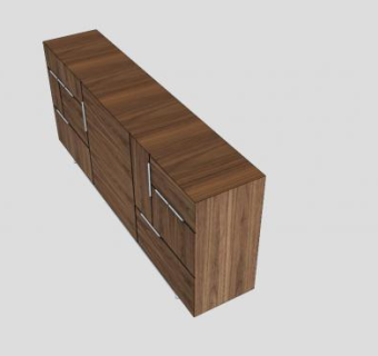 多米诺餐具柜SU模型下载_sketchup草图大师SKP模型