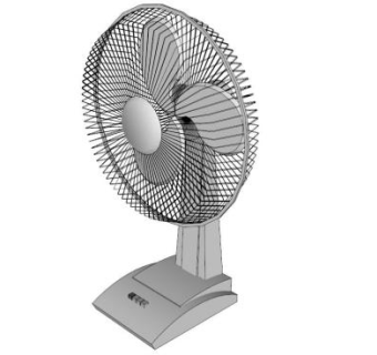 桌面风扇台扇SU模型下载_sketchup草图大师SKP模型