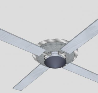 现代转页小风扇SU模型下载_sketchup草图大师SKP模型