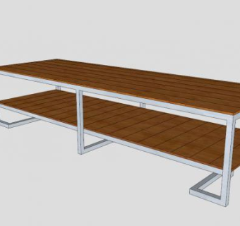 现代简约边柜SU模型下载_sketchup草图大师SKP模型