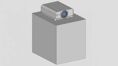 便携商务放映机SU模型下载_sketchup草图大师SKP模型