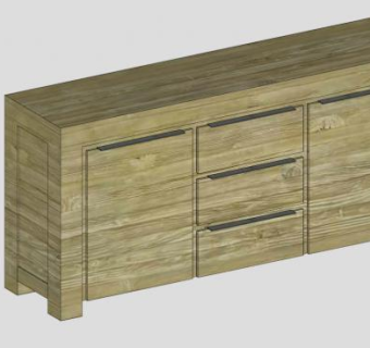 汉堡餐具柜SU模型下载_sketchup草图大师SKP模型