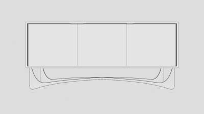 时尚独特餐具柜SU模型下载_sketchup草图大师SKP模型