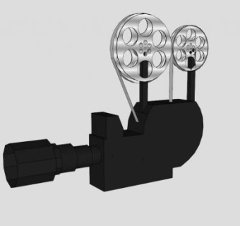 电影放映机SU模型下载_sketchup草图大师SKP模型