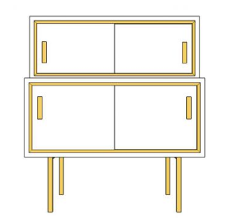 白色欧式餐边柜SU模型下载_sketchup草图大师SKP模型