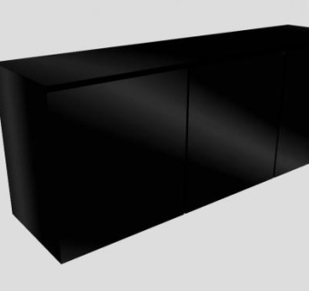 玻璃侧板餐边柜SU模型下载_sketchup草图大师SKP模型