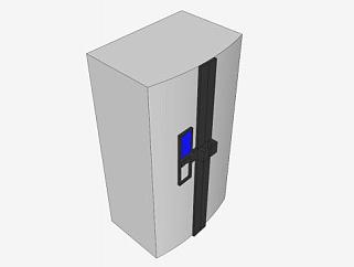智能对开双门电冰箱SU模型下载_sketchup草图大师SKP模型