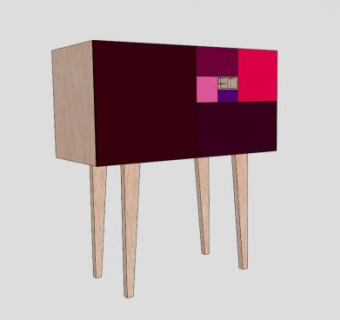 特色餐边柜SU模型下载_sketchup草图大师SKP模型