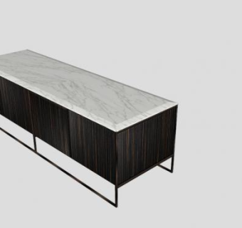 优雅奢华餐具柜SU模型下载_sketchup草图大师SKP模型