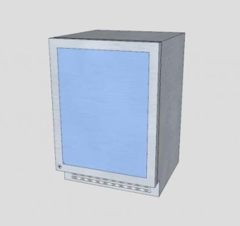 迷你型地下冰箱SU模型下载_sketchup草图大师SKP模型