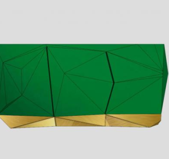 祖母绿餐具柜SU模型下载_sketchup草图大师SKP模型