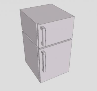 简易普通电冰箱SU模型下载_sketchup草图大师SKP模型