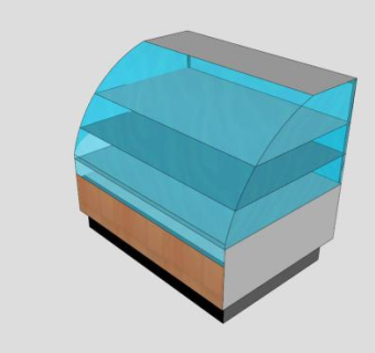 冷藏糕点盒冰柜SU模型下载_sketchup草图大师SKP模型