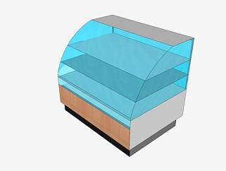 冷藏糕点盒冰柜SU模型下载_sketchup草图大师SKP模型