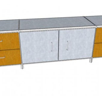 现代餐边柜SU模型下载_sketchup草图大师SKP模型