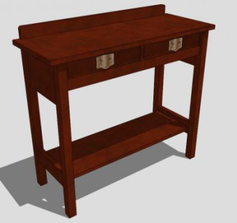 工匠红木餐边柜SU模型下载_sketchup草图大师SKP模型