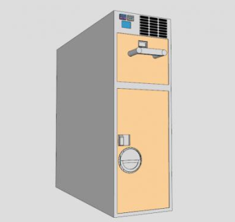 双门式冰箱冰柜SU模型下载_sketchup草图大师SKP模型