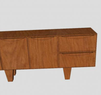 70年代餐具柜SU模型下载_sketchup草图大师SKP模型