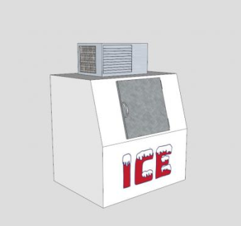 户外商业制冰机SU模型下载_sketchup草图大师SKP模型
