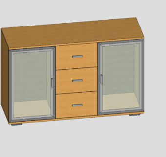 施兰克餐具柜SU模型下载_sketchup草图大师SKP模型