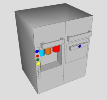 现代白色双门式电冰箱SU模型下载_sketchup草图大师SKP模型