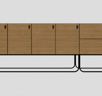 纽约餐具柜SU模型下载_sketchup草图大师SKP模型