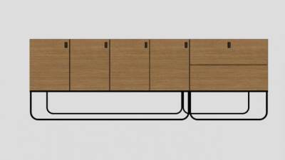 纽约餐具柜SU模型下载_sketchup草图大师SKP模型