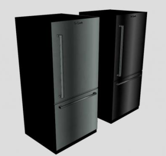 风冷式冷冻冰箱SU模型下载_sketchup草图大师SKP模型