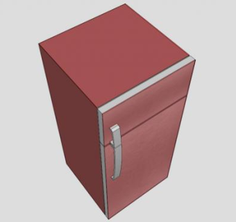 现代金属冰箱SU模型下载_sketchup草图大师SKP模型
