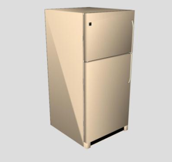 顶部冷冻冰箱SU模型下载_sketchup草图大师SKP模型