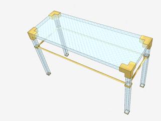 现代玻璃餐具柜SU模型下载_sketchup草图大师SKP模型