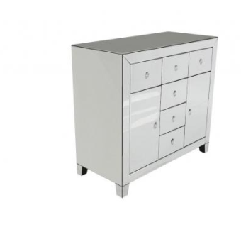 餐具柜豪华2门6抽屉SU模型下载_sketchup草图大师SKP模型