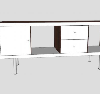 中世纪风格的宜家餐具柜SU模型下载_sketchup草图大师SKP模型