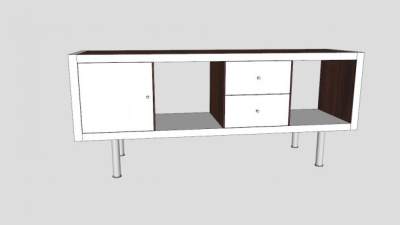 中世纪风格的宜家餐具柜SU模型下载_sketchup草图大师SKP模型