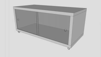 玻璃门餐具柜SU模型下载_sketchup草图大师SKP模型