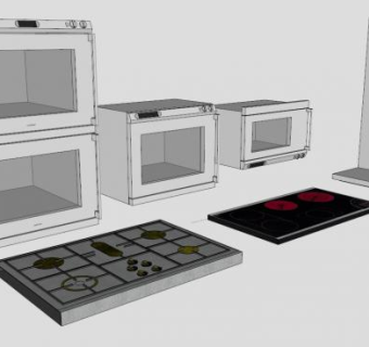 嘉格纳家用电器烤箱SU模型下载_sketchup草图大师SKP模型