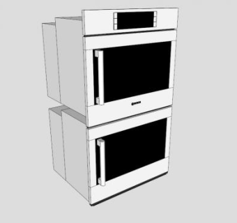 不锈钢双壁烤炉烤箱SU模型下载_sketchup草图大师SKP模型