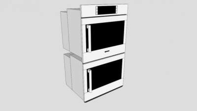 不锈钢双壁烤炉烤箱SU模型下载_sketchup草图大师SKP模型