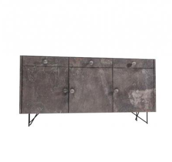 鱼灰色餐具柜SU模型下载_sketchup草图大师SKP模型