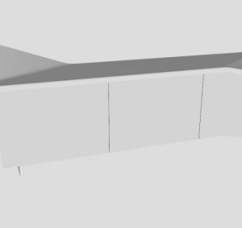 棱镜白色餐具柜SU模型下载_sketchup草图大师SKP模型