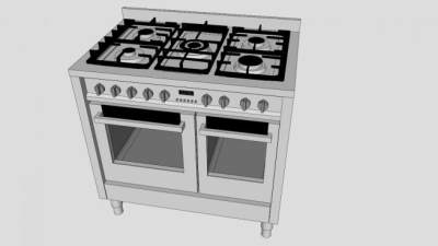 炉灶煤气灶SU模型下载_sketchup草图大师SKP模型