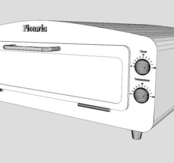 电动比萨烤箱SU模型下载_sketchup草图大师SKP模型
