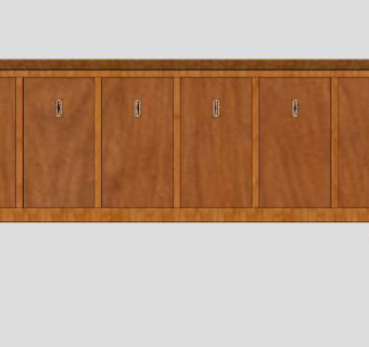 60年代中式餐边柜SU模型下载_sketchup草图大师SKP模型