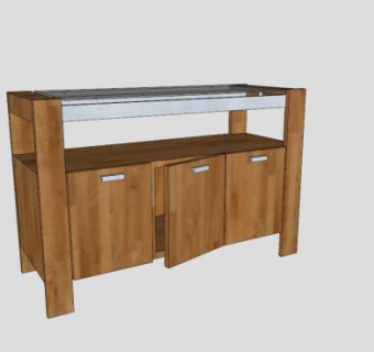 现代边板SU模型下载_sketchup草图大师SKP模型